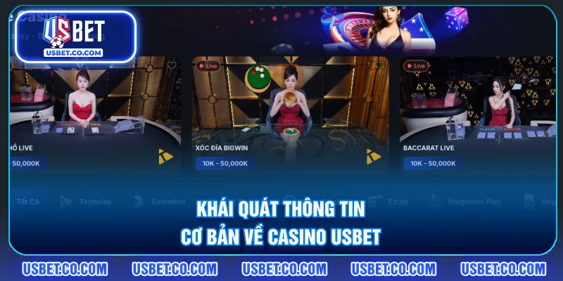 Khái quát thông tin cơ bản về Casino USBET